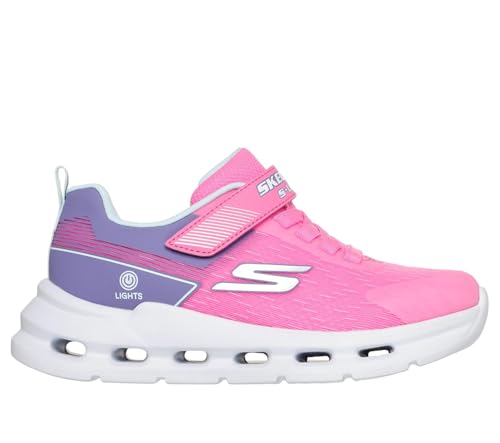 Kids Light Up Sneakers with Hook and Loop Strap and Cushioned Midsole