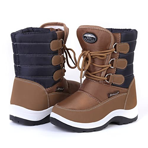 Apakowa Kids Girls Insulated Fur Winter Warm Snow Boots (Toddler/Little Kid)