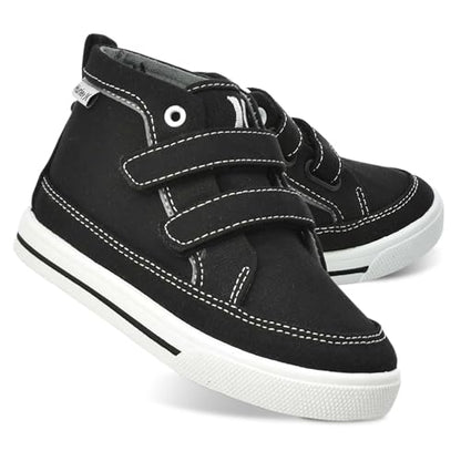 Hurley Kids Toddler and Little Kids Tedd Canvas Sneakers with Straps High Cut Skateboarding Shoes for Boys and Girls, Durable Shoes for School
