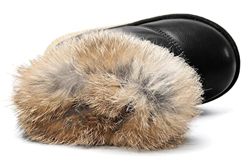 KVbabby Toddler boots Kids Snow Boots Girl's Warm Winter Boots Waterproof Boot PU Leather Non-slip