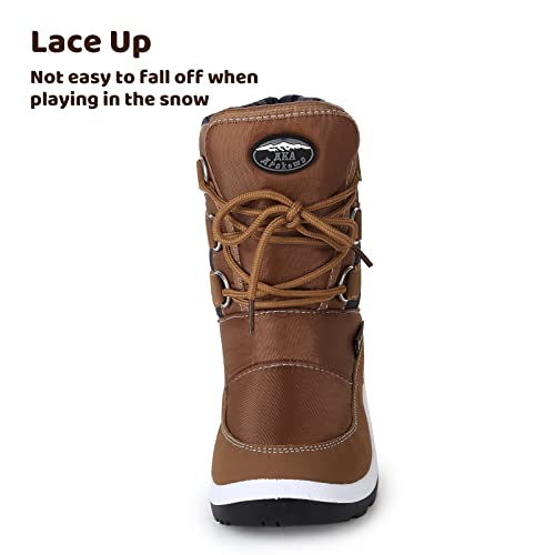Apakowa Kids Girls Insulated Fur Winter Warm Snow Boots (Toddler/Little Kid)