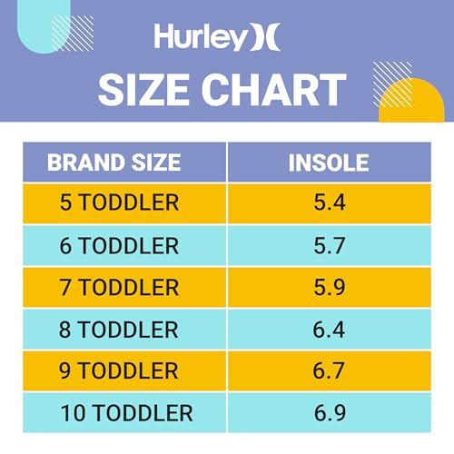 Hurley Kids Toddler and Little Kids Tedd Canvas Sneakers with Straps High Cut Skateboarding Shoes for Boys and Girls, Durable Shoes for School