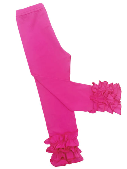 Bow Dream Baby Toddler and Little Girls Ruffle Leggings