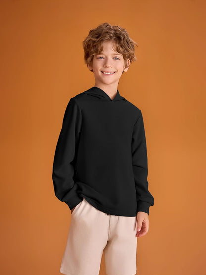Haloumoning Boys Fashion Hoodies Kids Long Sleeve Hooded Sweatshirts 5-14 Years