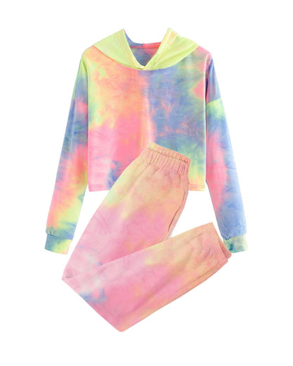 Meikulo Kids 2 Piece Outfits Girls Crop Tops Hoodies Long Sleeve Fashion Sweatshirts and Sweatpants