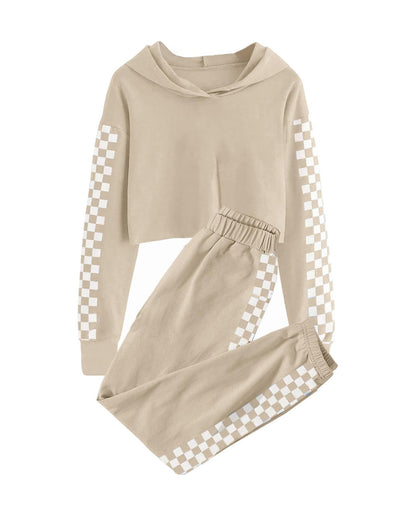 Meikulo Kids 2 Piece Outfits Girls Crop Tops Hoodies Long Sleeve Fashion Sweatshirts and Sweatpants