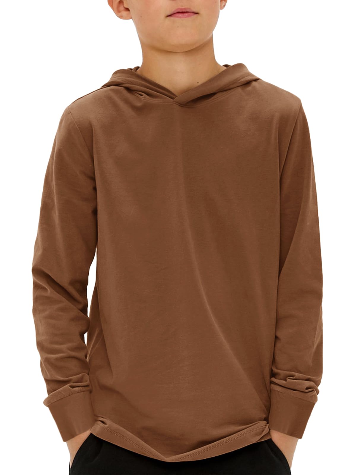 Haloumoning Boys Fashion Hoodies Kids Long Sleeve Hooded Sweatshirts 5-14 Years