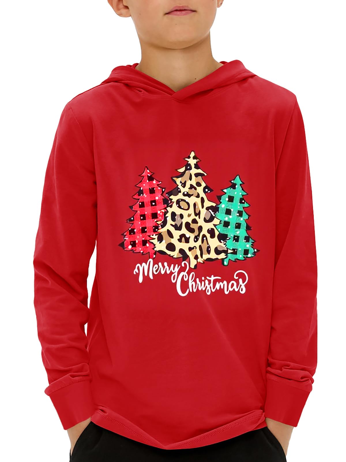 Haloumoning Boys Fashion Hoodies Kids Long Sleeve Hooded Sweatshirts 5-14 Years