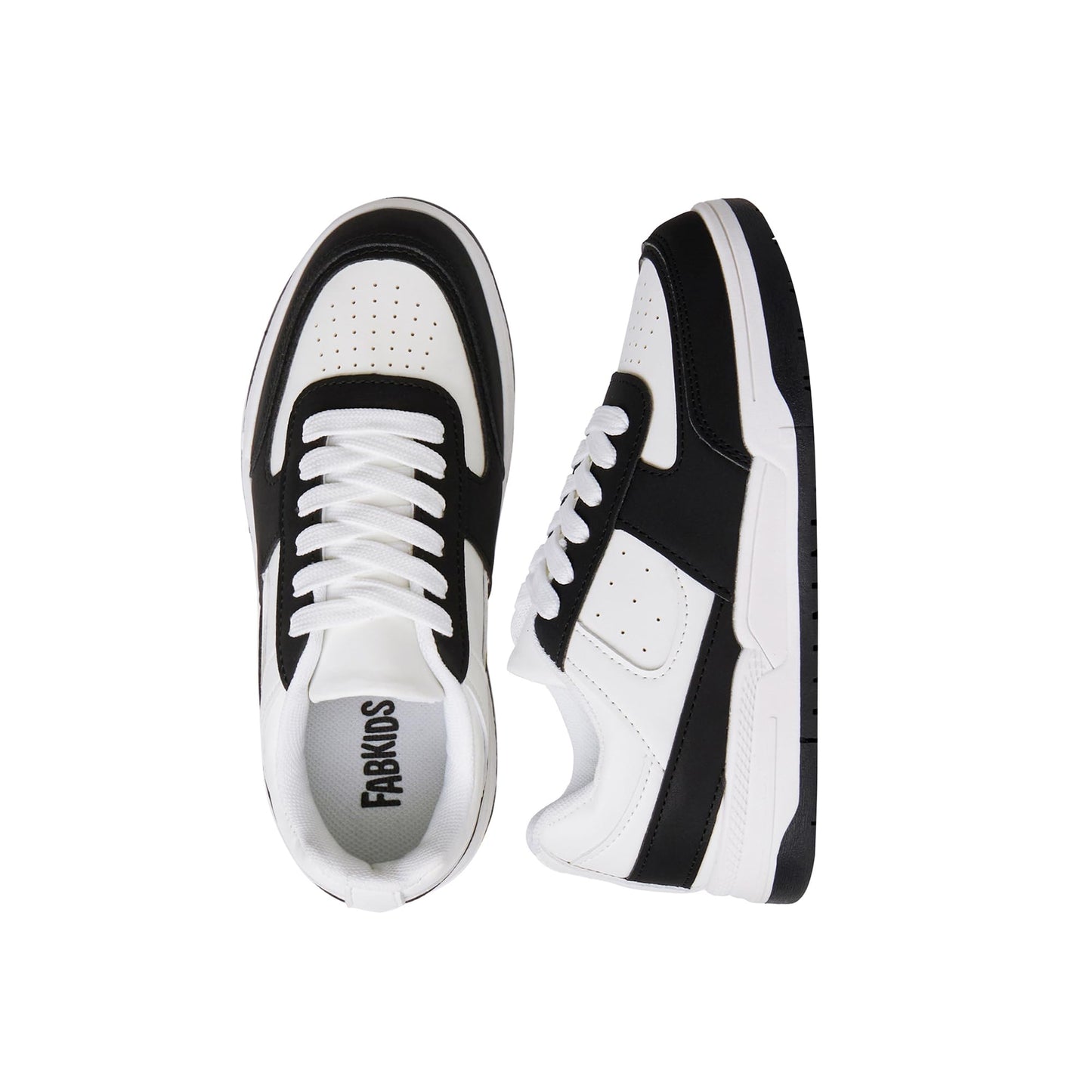 FabKids Girls' Vintage Tennis Shoes Classic Sneakers Breathable Non-Slip Athletic Shoes Cute Lace Up Casual Shoes for Kids