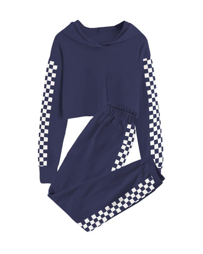 Meikulo Kids 2 Piece Outfits Girls Crop Tops Hoodies Long Sleeve Fashion Sweatshirts and Sweatpants