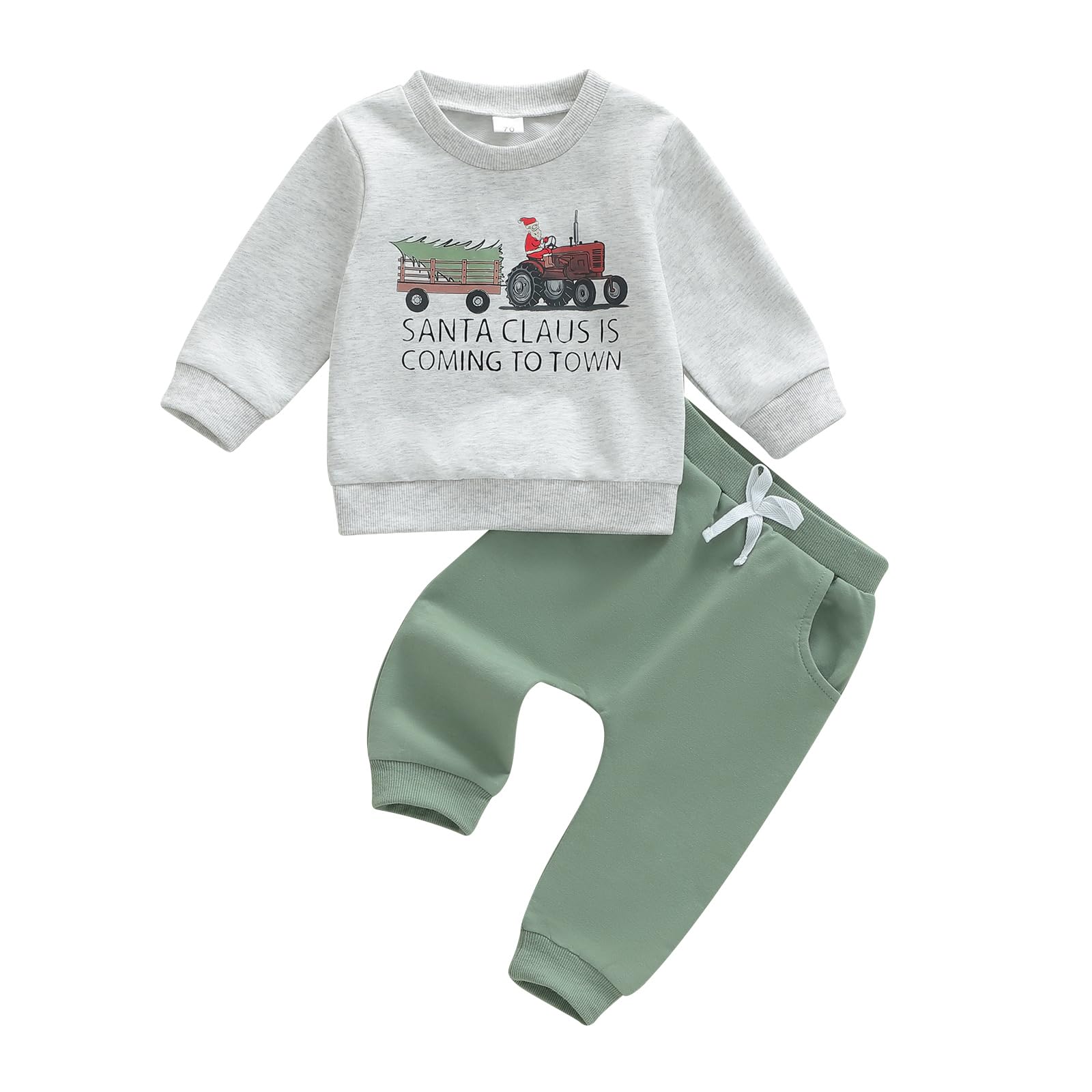 WZTYYDS Toddler Baby Boy Fall Clothes Letter Truck Long Sleeve Pullover Sweatshirt Tops Joggers Pants Set Winter Outfits