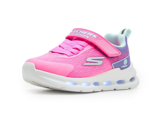 Kids Light Up Sneakers with Hook and Loop Strap and Cushioned Midsole