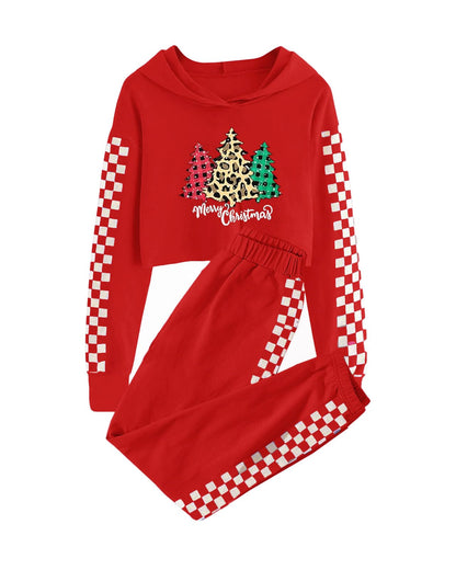 Meikulo Kids 2 Piece Outfits Girls Crop Tops Hoodies Long Sleeve Fashion Sweatshirts and Sweatpants