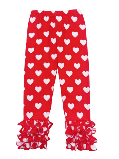 Bow Dream Baby Toddler and Little Girls Ruffle Leggings