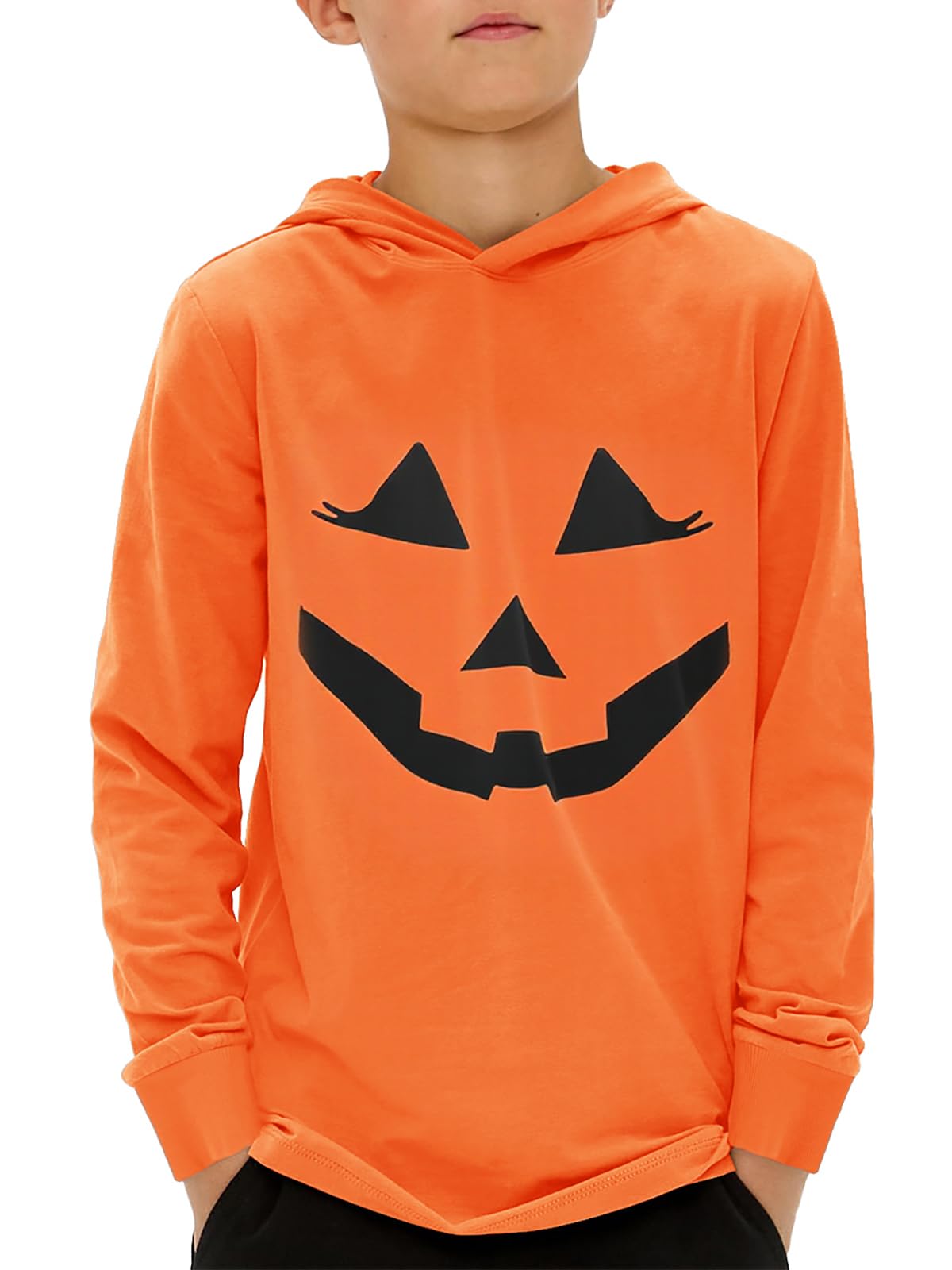 Haloumoning Boys Fashion Hoodies Kids Long Sleeve Hooded Sweatshirts 5-14 Years