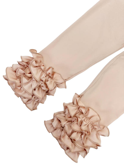 Bow Dream Baby Toddler and Little Girls Ruffle Leggings