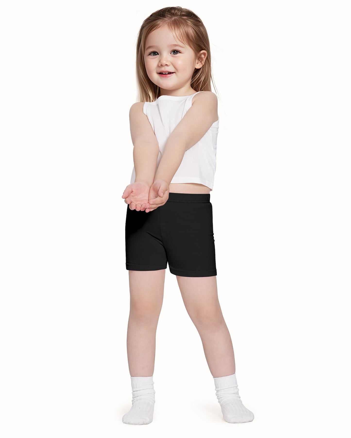 ZUEMET 3 Pack Baby Girls Bike Shorts Toddler Girl Athletic Dance Short Soft Cotton Summer Clothes Size 18M-5T