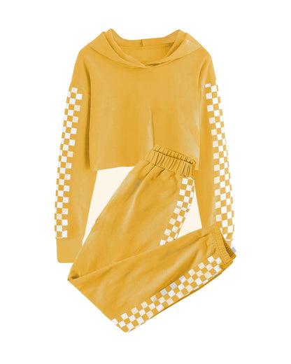 Meikulo Kids 2 Piece Outfits Girls Crop Tops Hoodies Long Sleeve Fashion Sweatshirts and Sweatpants