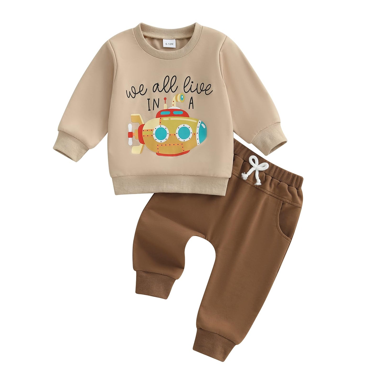 WZTYYDS Toddler Baby Boy Fall Clothes Letter Truck Long Sleeve Pullover Sweatshirt Tops Joggers Pants Set Winter Outfits