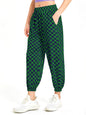 Haloumoning Girls Plaid Pants Kids Elastic Waist Jogger Pants Lightweight Bottoms with Pockets 5-14 Years