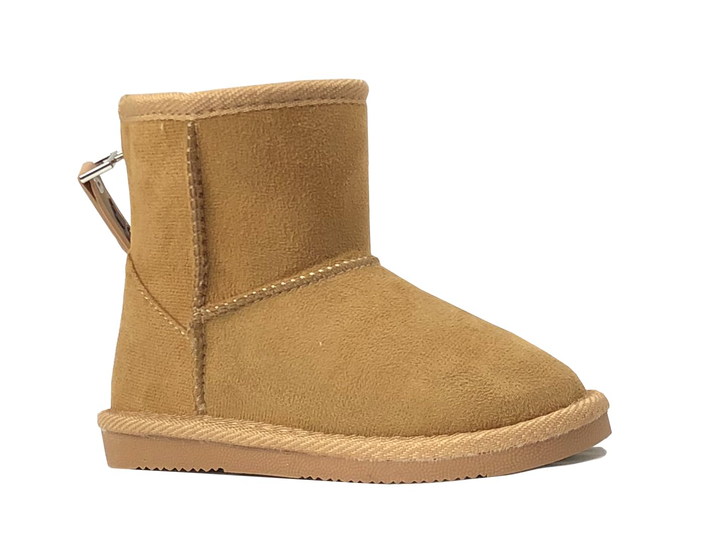 REDVOLUTION Kids Boots Toddler Girls Cute 2 Buttons || Rhinestone Faux Fur Suede Knitting Shoe