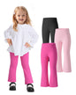 Witwot 3 Pack Baby Girls Flare Pants Soft Cotton Toddler Bell Bottom Leggings Infant Clothes Size 18M-5T