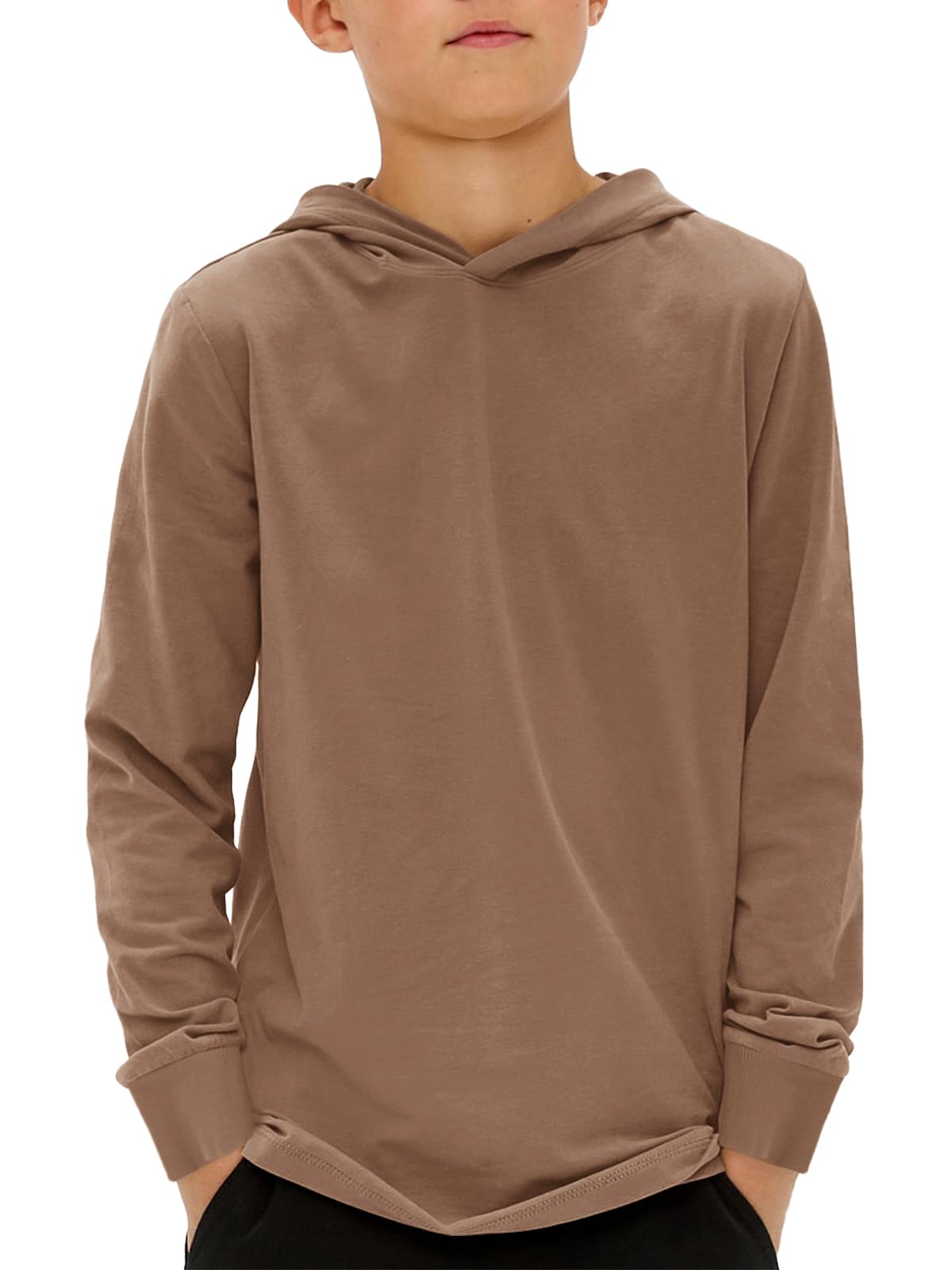 Haloumoning Boys Fashion Hoodies Kids Long Sleeve Hooded Sweatshirts 5-14 Years