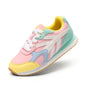 Kids Faux Leather Lace Up Sneakers with EVA Cushioning and Rubber Sole