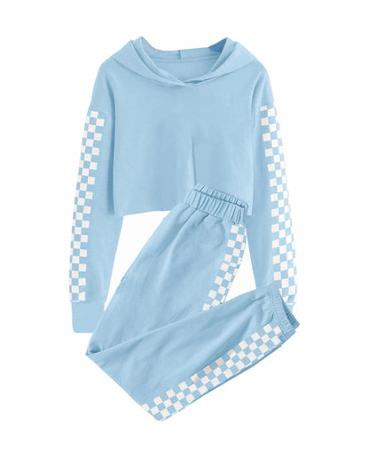 Meikulo Kids 2 Piece Outfits Girls Crop Tops Hoodies Long Sleeve Fashion Sweatshirts and Sweatpants