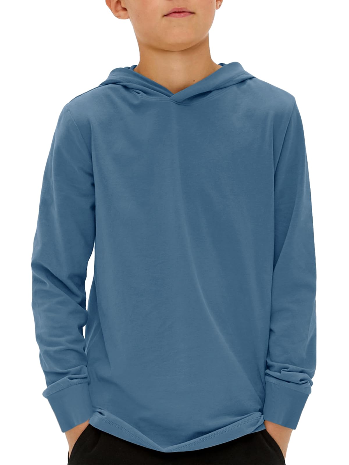 Haloumoning Boys Fashion Hoodies Kids Long Sleeve Hooded Sweatshirts 5-14 Years