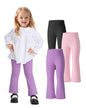 Witwot 3 Pack Baby Girls Flare Pants Soft Cotton Toddler Bell Bottom Leggings Infant Clothes Size 18M-5T