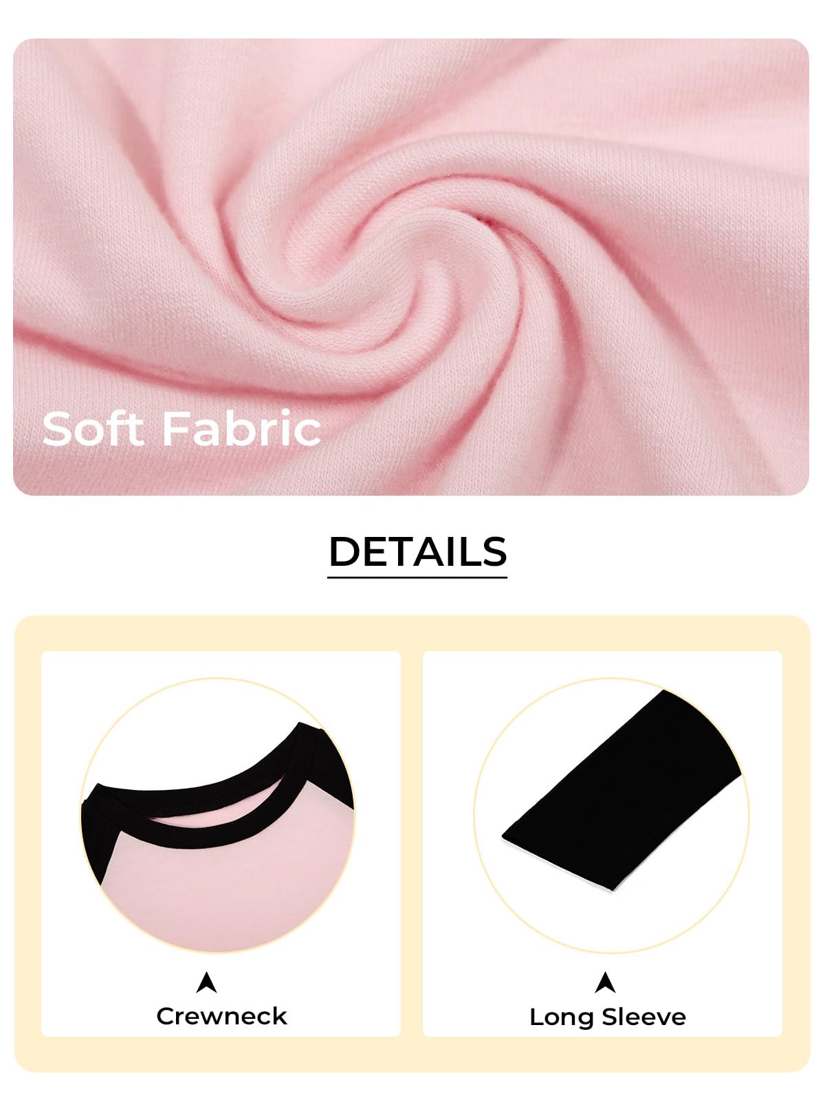 Haloumoning Kids Girls T Shirts Casual Raglan Long Sleeve Tee Crewneck Color Block Cute Fall Blouses Tops 5-14 Years