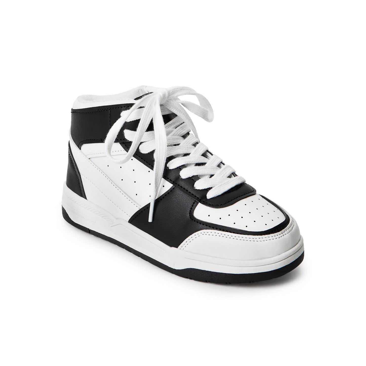 FabKids Girls' Vintage Tennis Shoes Classic Sneakers Breathable Non-Slip Athletic Shoes Cute Lace Up Casual Shoes for Kids