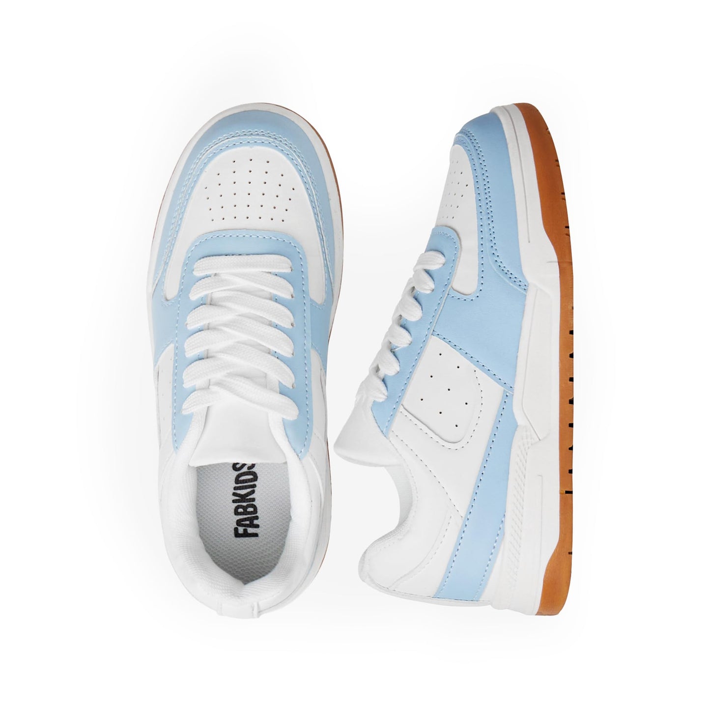FabKids Girls' Vintage Tennis Shoes Classic Sneakers Breathable Non-Slip Athletic Shoes Cute Lace Up Casual Shoes for Kids