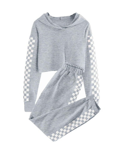 Meikulo Kids 2 Piece Outfits Girls Crop Tops Hoodies Long Sleeve Fashion Sweatshirts and Sweatpants