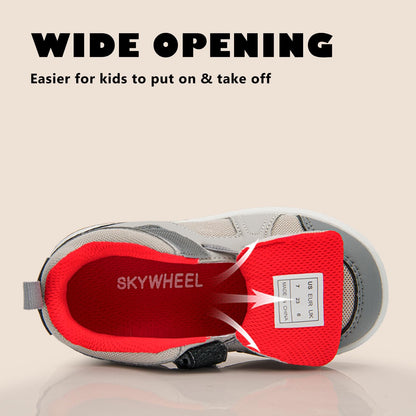 Toddler Boys High Top Sneakers with Wide Toe Box and Hook and Loop