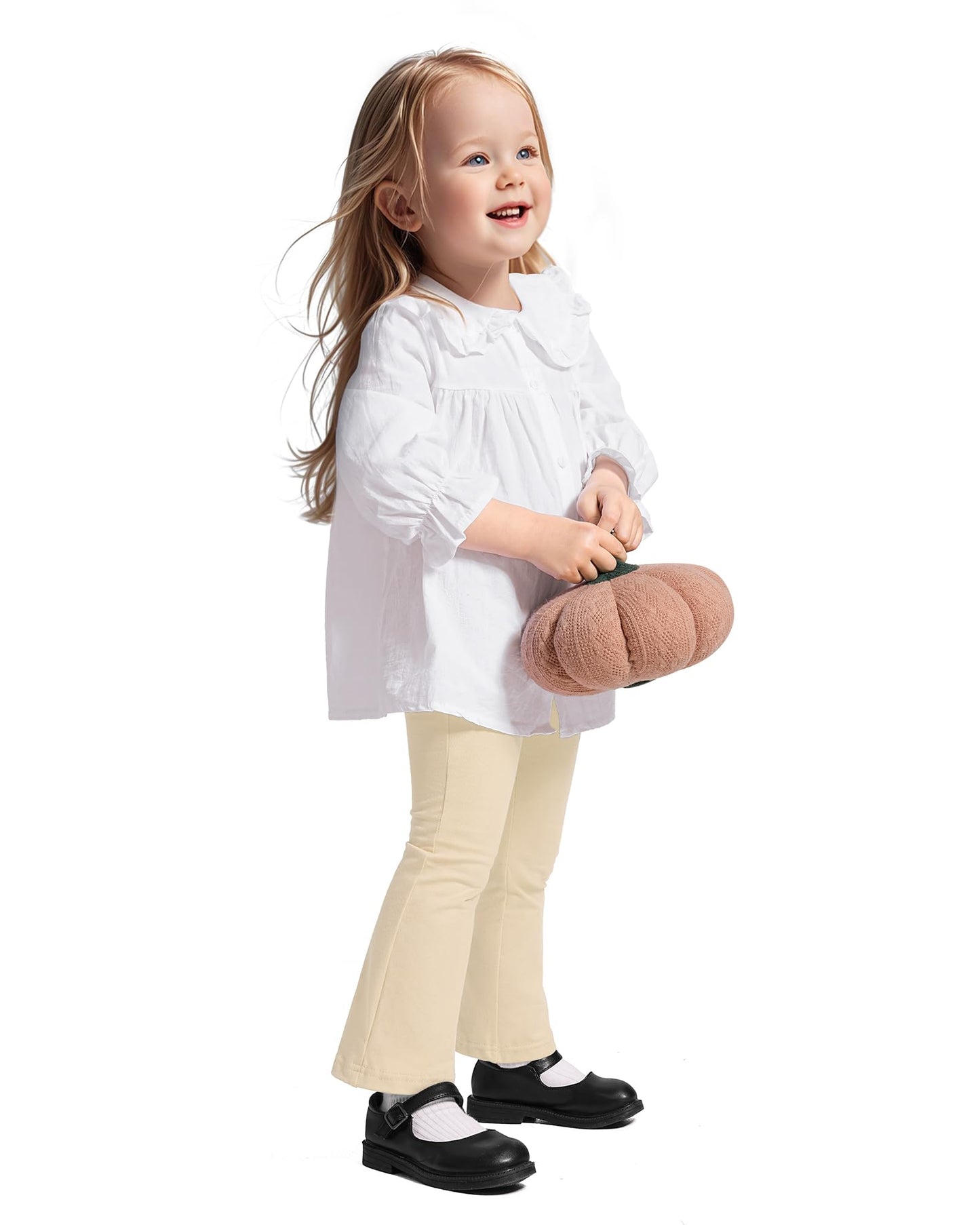 Witwot 3 Pack Baby Girls Flare Pants Soft Cotton Toddler Bell Bottom Leggings Infant Clothes Size 18M-5T