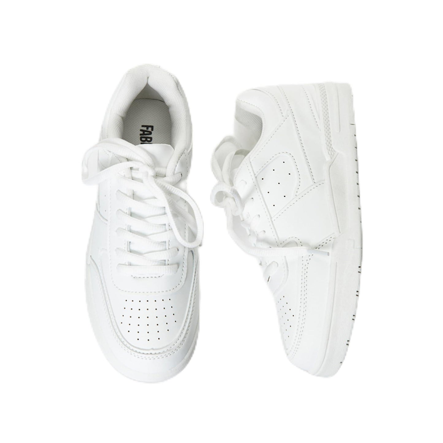 FabKids Girls' Vintage Tennis Shoes Classic Sneakers Breathable Non-Slip Athletic Shoes Cute Lace Up Casual Shoes for Kids