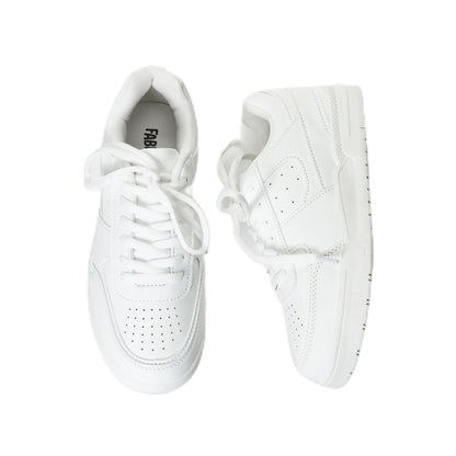 FabKids Girls' Vintage Tennis Shoes Classic Sneakers Breathable Non-Slip Athletic Shoes Cute Lace Up Casual Shoes for Kids