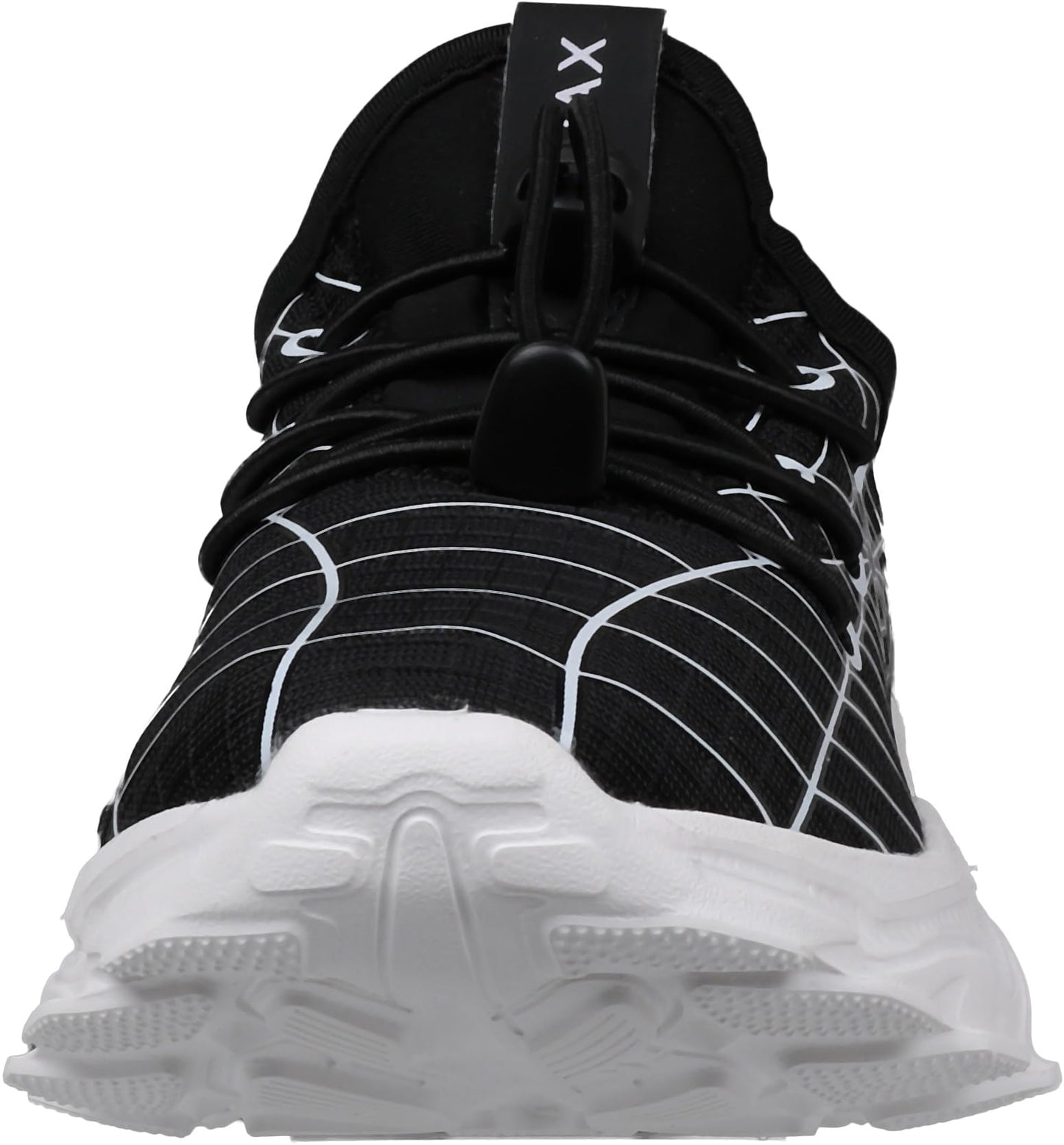 Kids Spider Web Sneakers with Bungee Lace and Adjustable Toggle