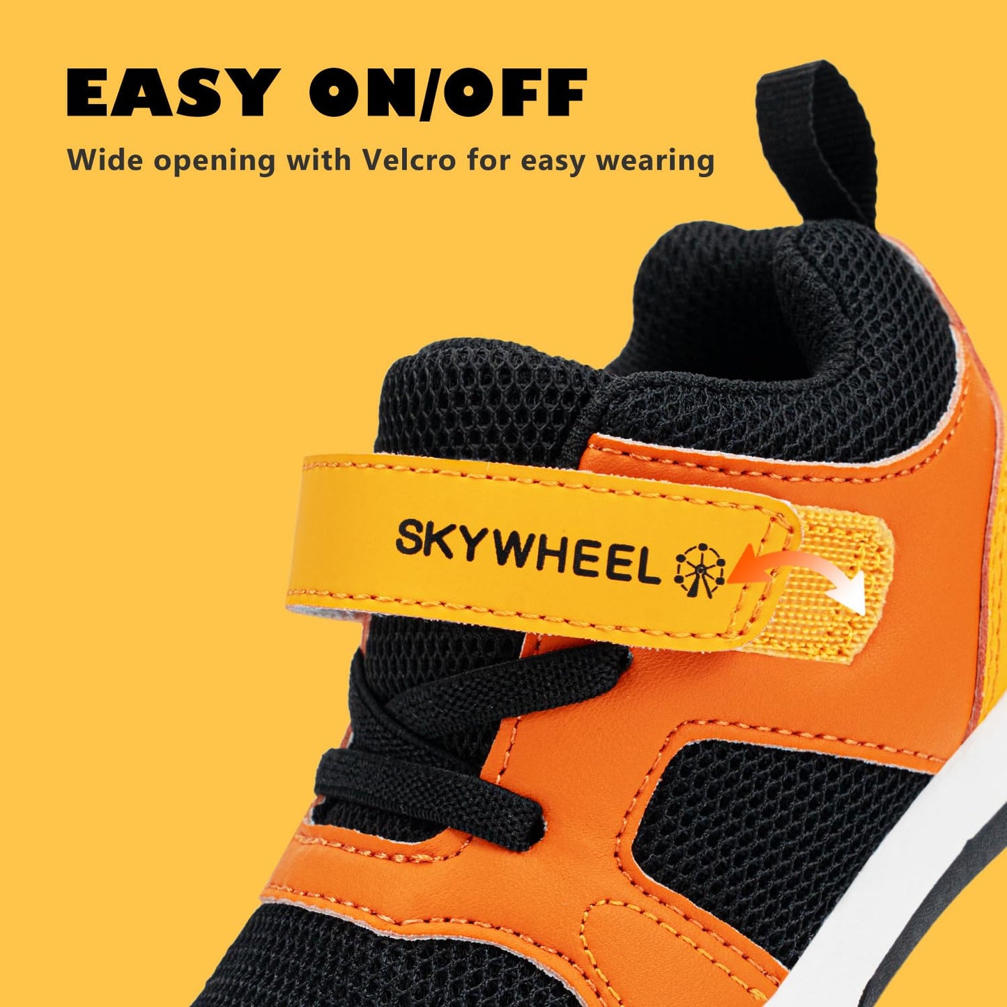 Toddler Boys High Top Sneakers with Wide Toe Box and Hook and Loop