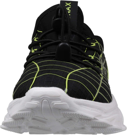 Kids Spider Web Sneakers with Bungee Lace and Adjustable Toggle