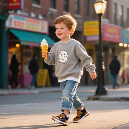 Toddler Boys Waterproof High Top Sneakers with Plush Lining and Strap