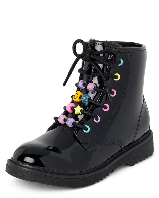 The Children's Place girls Girls Lace Up Combat Boots