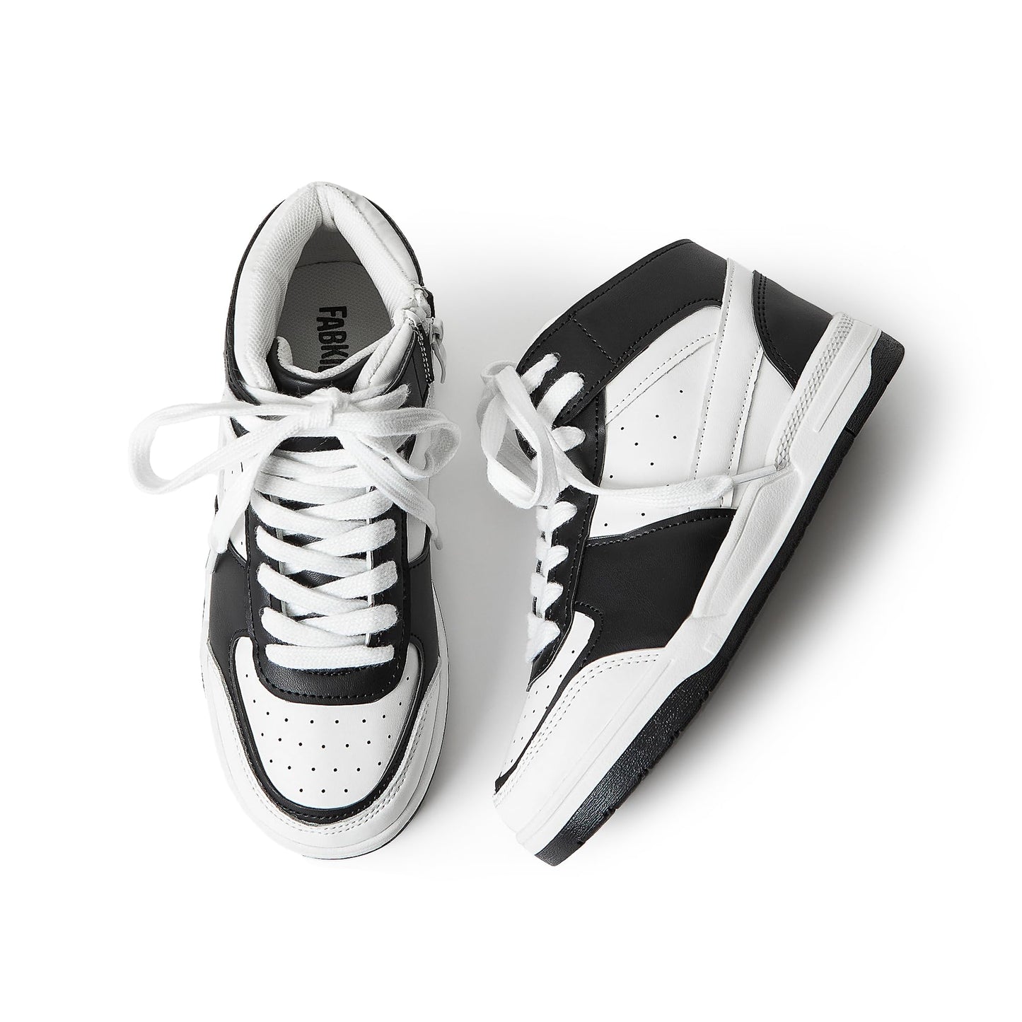 FabKids Girls' Vintage Tennis Shoes Classic Sneakers Breathable Non-Slip Athletic Shoes Cute Lace Up Casual Shoes for Kids