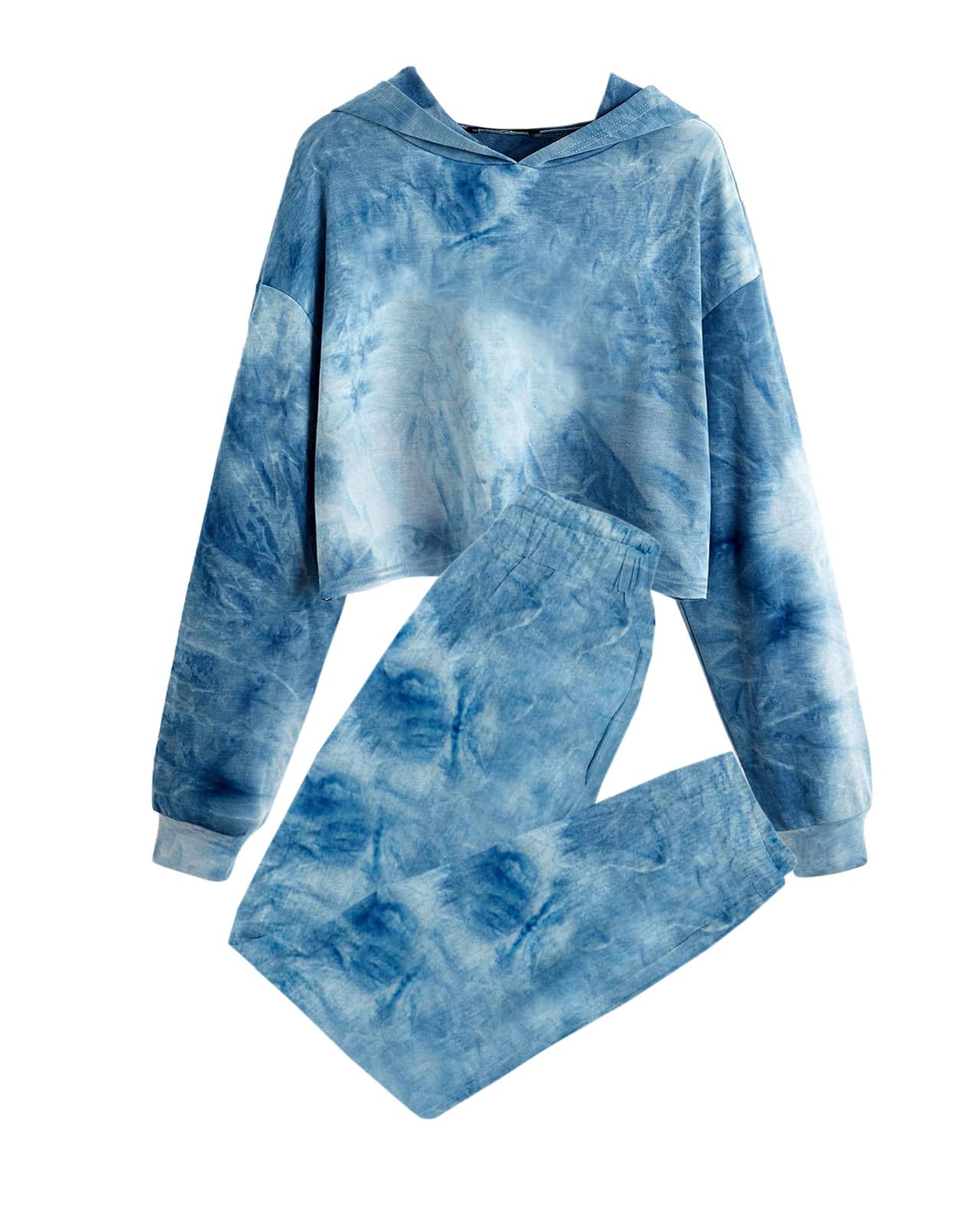 Meikulo Kids 2 Piece Outfits Girls Crop Tops Hoodies Long Sleeve Fashion Sweatshirts and Sweatpants