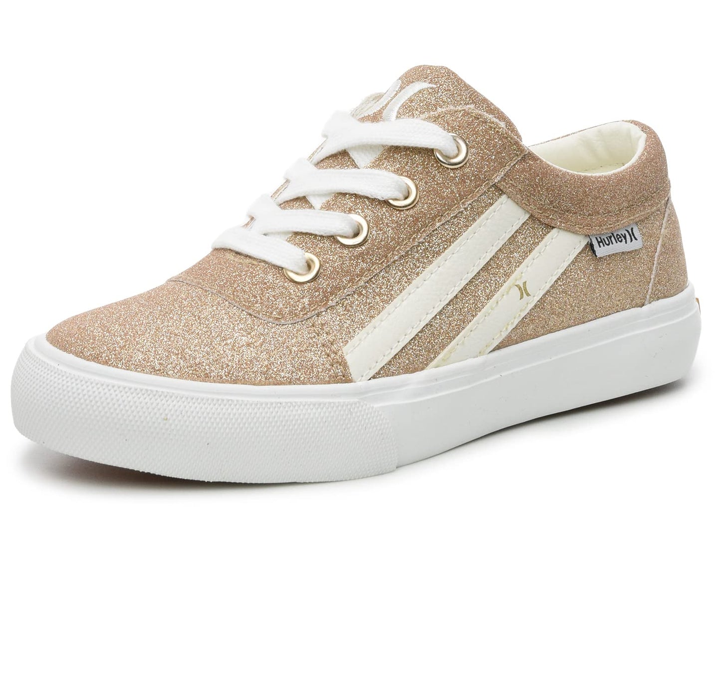 Hurley Boardy Kids Lace Up Canvas Sneakers – Low Cut Skateboarding Shoes for Kids, Sports Shoes for Boys and Girls