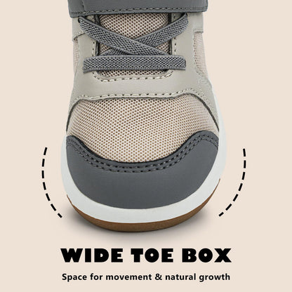 Toddler Boys High Top Sneakers with Wide Toe Box and Hook and Loop