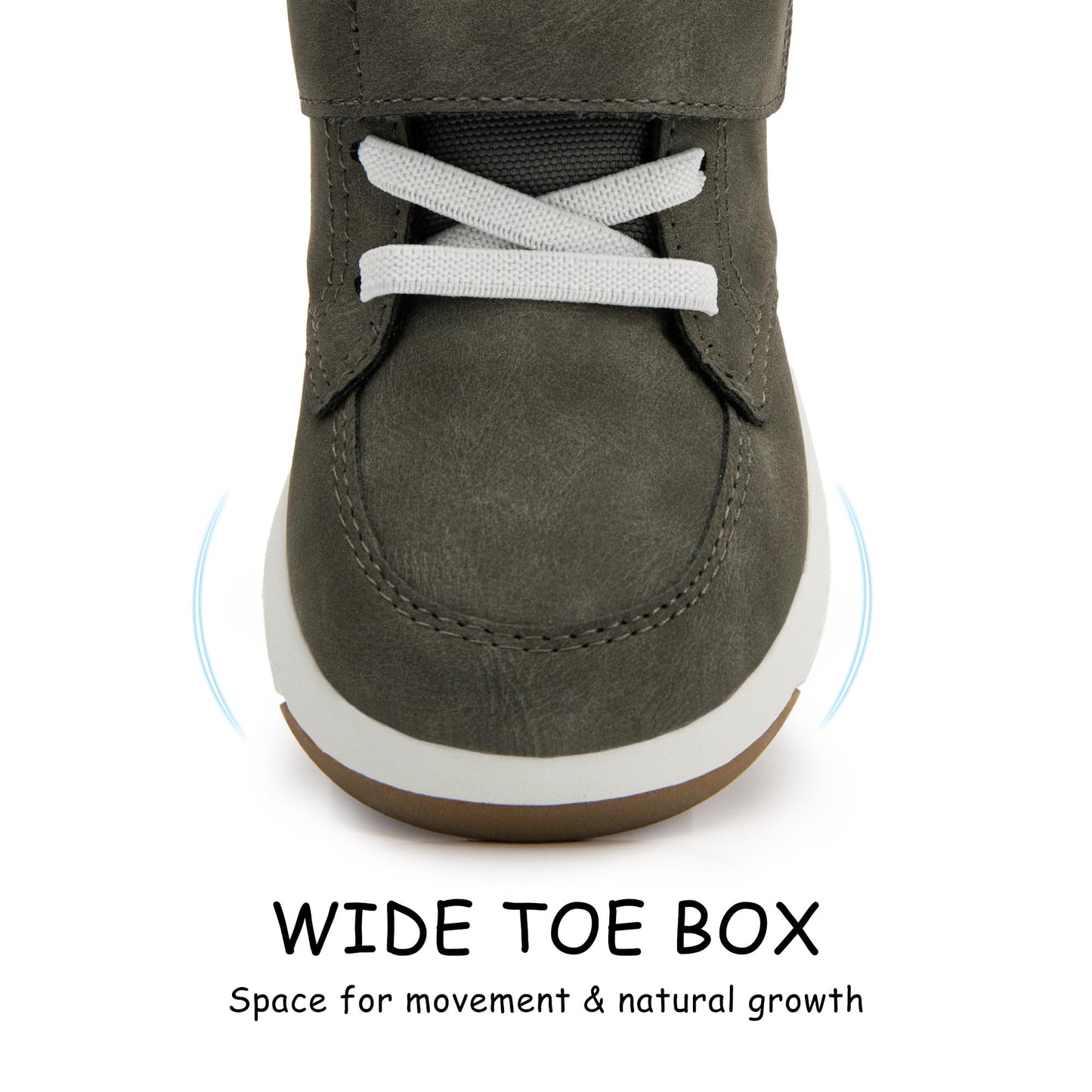 Toddler Boys Waterproof High Top Sneakers with Plush Lining and Strap