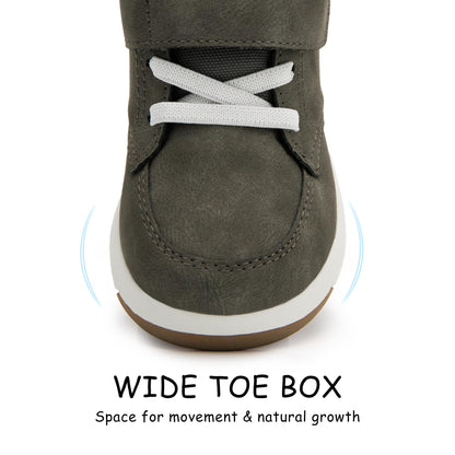 Toddler Boys Waterproof High Top Sneakers with Plush Lining and Strap